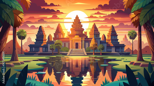 Angkor Wat, Cambodia
Rising towers reflect in tranquil waters, intricate bas-reliefs cover endless corridors, and golden sunlight illuminates Cambodia’s Angkor Wat, a masterpiece of sacred architectur