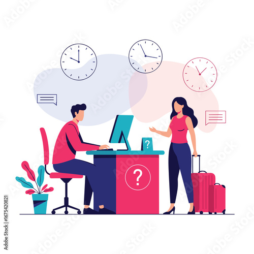 Travel agency appointment booking and consultation services for customers seeking vacation planning assistance