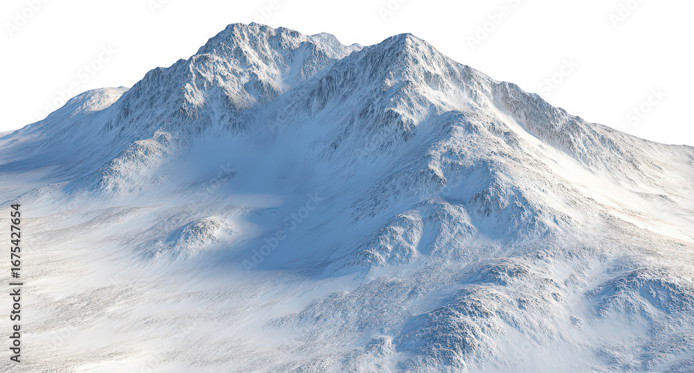 Obraz premium Snowy Mountain Peak Winter Landscape