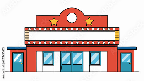 movie theater on white background.eps