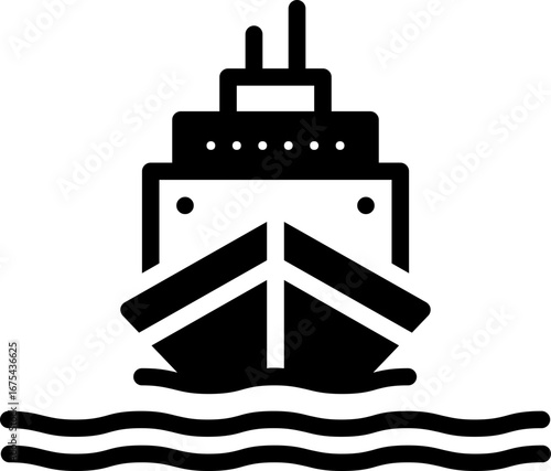 Ship and marine boat set water transport symbol. vessels for travel and transportation set of ship at sea, sail boats, yacht, passenger craft, cruiser and cargo ships Warship navy silhouettes set