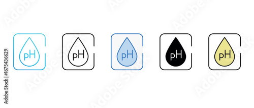 Ph Balance icon design with white background stock illustration