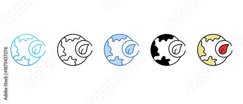 Eco Earth icon design with white background stock illustration
