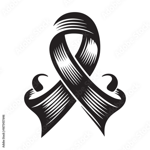 Ribbon Label Emblem Retro Silhouette