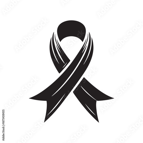 Ribbon Label Emblem Retro Silhouette
