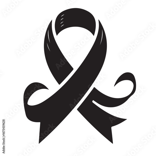 Ribbon Label Emblem Retro Silhouette