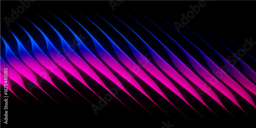 An abstract, vibrant rainbow of light and color forms a dynamic wave of textured lines across a dark, technological backdrop