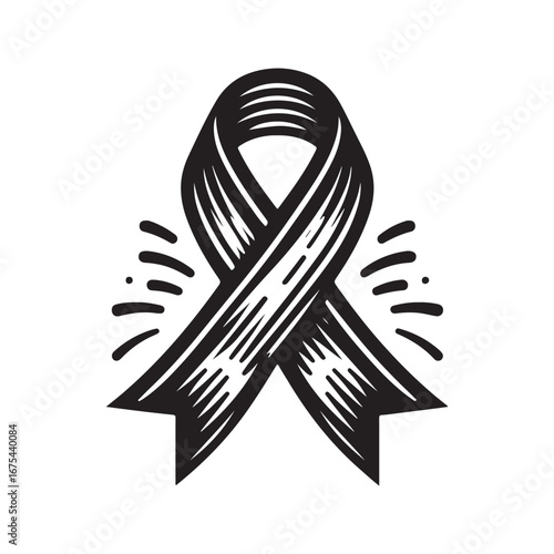Ribbon Label Emblem Retro Silhouette