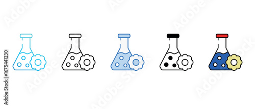 Extract Chemical icon design with white background stock illustration