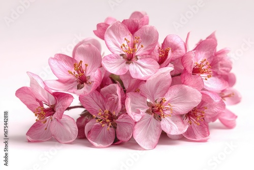 Close-up of delicate cluster of light pink blossoms
