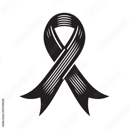 Ribbon Label Emblem Retro Silhouette
