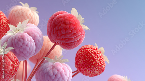 Pink flower against a blue sky, an image description for stock photography