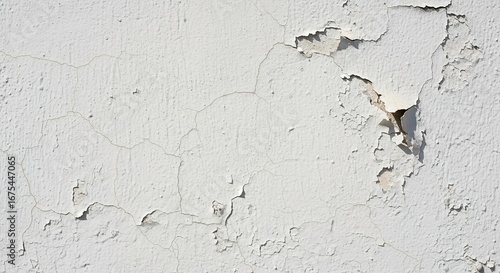 Wallpaper Mural Aged White Painted Wall with Extensive Cracks and Peeling Paint Torontodigital.ca
