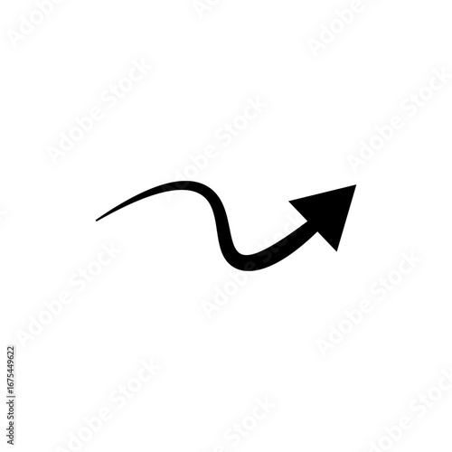 3d arrow icon isolated on white background for business success and growth design illustration