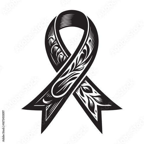 Ribbon Label Emblem Retro Silhouette
