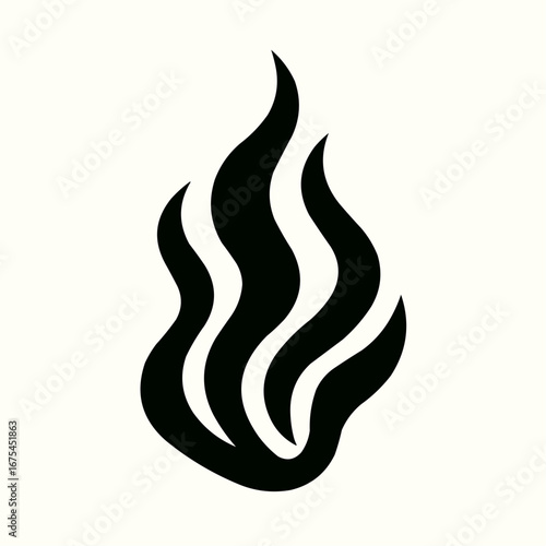 A vibrant vector illustration showing a set of hot red and orange flaming fire icons