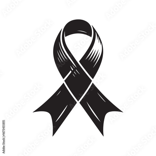 Ribbon Label Emblem Retro Silhouette