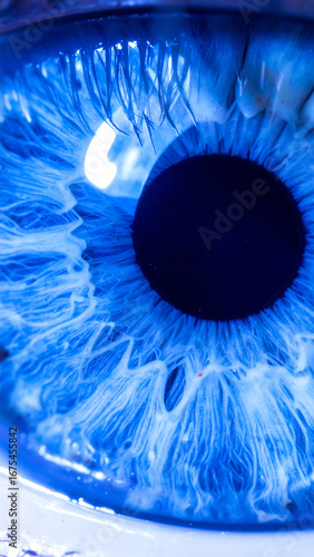 Blue eye iris detailed macro