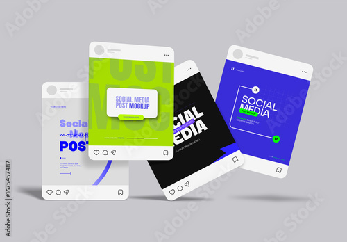 Social Media Square Banner Post PSD Mockup