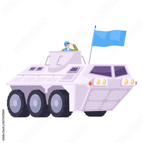 Peacekeeping Armored Personnel Carrier Illustration
