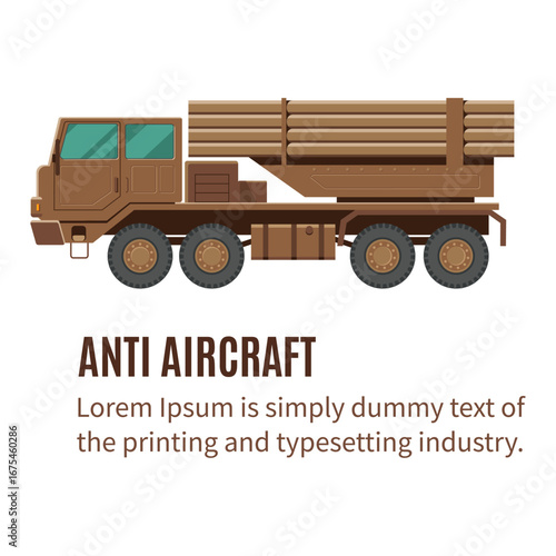 Heavy-duty military anti-aircraft truck equipped with multiple rocket launchers for modern defense strategies