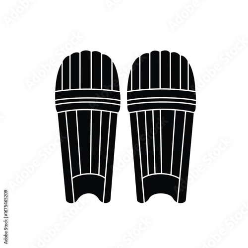 Black cricket leg guards protection