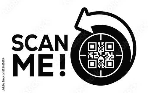 QR code scan icon set. Scan me frame. QR code scan for smartphone. QR code for mobile app, payment and identification. Vector illustration.
