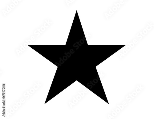 Simple black star on white background