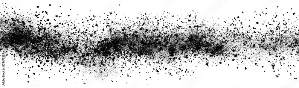 Fototapeta premium Abstract black splatter on white background (4)
