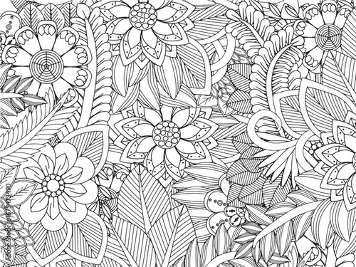 DIY craft floral frame Coloring pages for adults and kids and kdp  