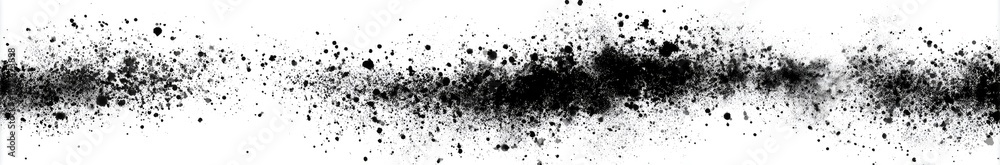 Fototapeta premium Abstract black speckles spread across a white background (1)