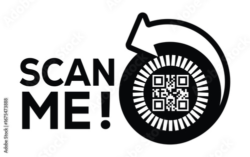 QR code scan icon set. Scan me frame. QR code scan for smartphone. QR code for mobile app, payment and identification. Vector illustration.