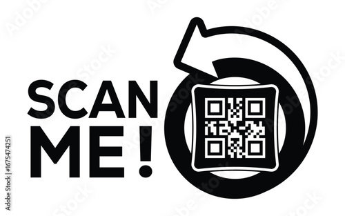 QR code scan icon set. Scan me frame. QR code scan for smartphone. QR code for mobile app, payment and identification. Vector illustration.