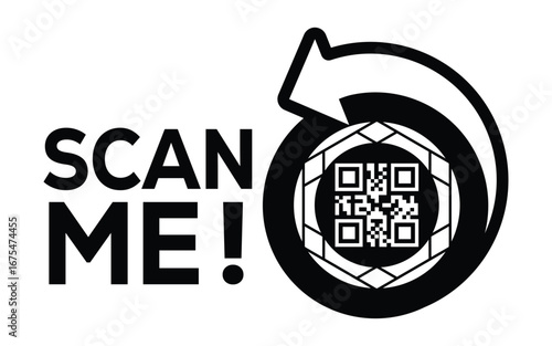QR code scan icon set. Scan me frame. QR code scan for smartphone. QR code for mobile app, payment and identification. Vector illustration.