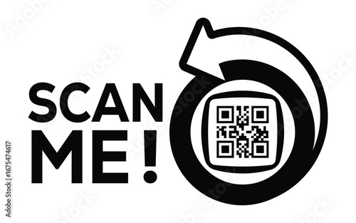 QR code scan icon set. Scan me frame. QR code scan for smartphone. QR code for mobile app, payment and identification. Vector illustration.
