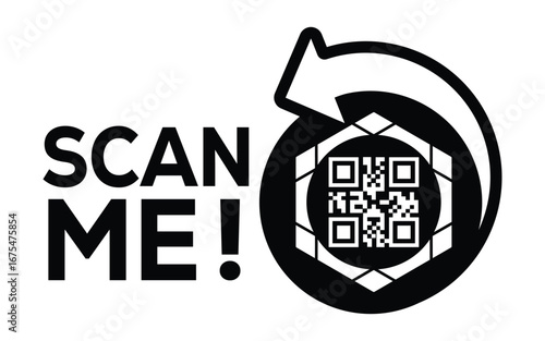 QR code scan icon set. Scan me frame. QR code scan for smartphone. QR code for mobile app, payment and identification. Vector illustration.
