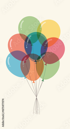 A colorful cluster of floating balloons in the sky brightening any celebration with joy and festivity