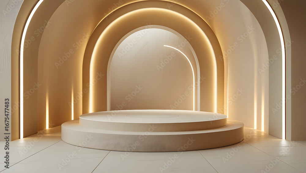 Minimalist Arch Interior With Podium - Modern Architecture Design Minimalist Arch Interior With Podium - Modern Architecture Design