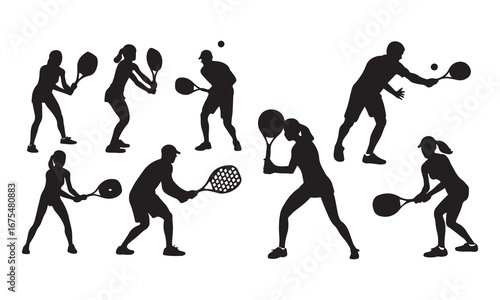 Wallpaper Mural Padel Tennis Players Padel Training, Silhouettes, Action Poses & Sport Images Torontodigital.ca