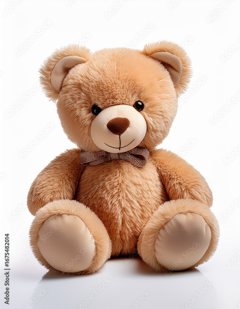 Obraz premium Generated image Children's Toys - plush teddy bear on a white background without shadows