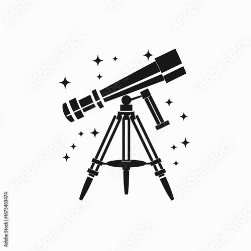 Telescope observing celestial wonders, a timeless astronomical tool star gazing silhouette