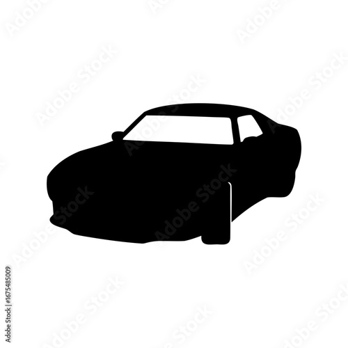 Silhouette of a modern sports car with a sleek design aesthetic