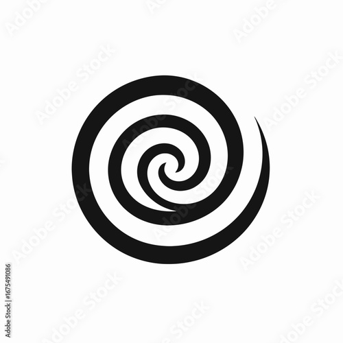 Ethereal swirl rendering a hypnotic, intriguing spiral pattern silhouette