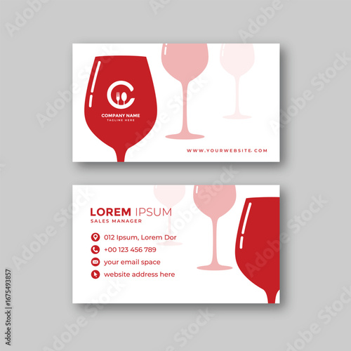 Food business card template