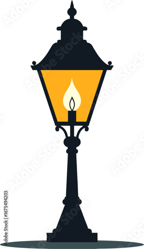 Classic Vintage Street Lamp Flame Lighting Outdoor Decor