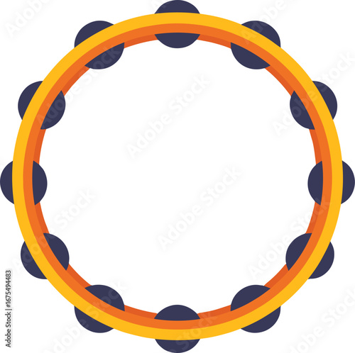 Circular Tambourine Percussion Instrument Music Symbol