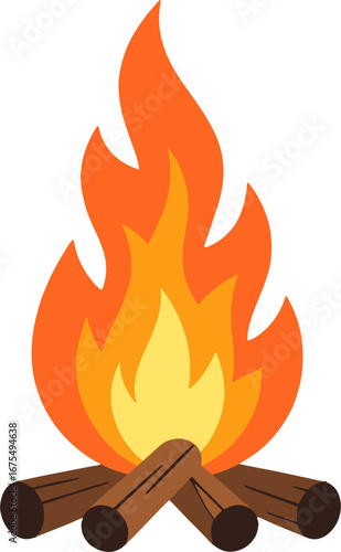 Campfire Flame Logs Bonfire Outdoor Camping