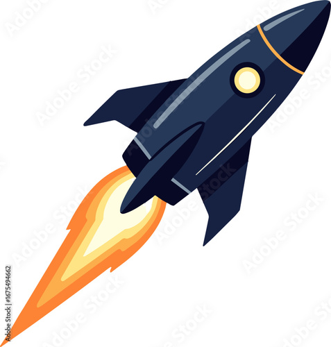 Rocket Ship Launching Space Travel Concept Startup