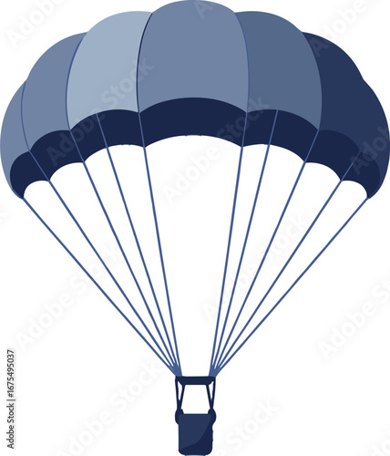 Blue Parachute Open Canopy Skydiving Equipment