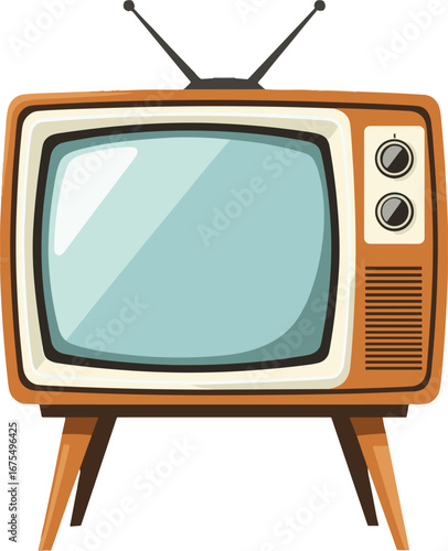 Vintage Retro Television Set Antique TV